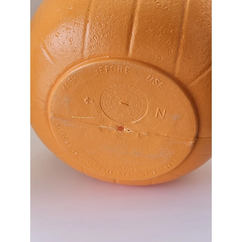 Vintage General Foam Plastics Blow‎ Mold Jack O Lantern Halloween Candy Bucket